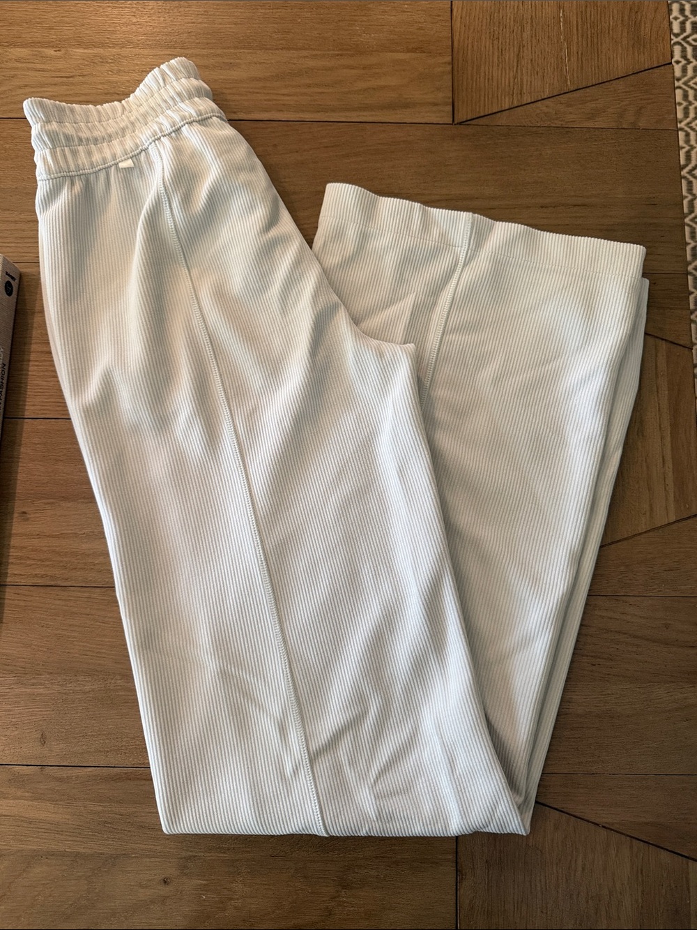 lululemon athletica Cream Ribbed Track Pants